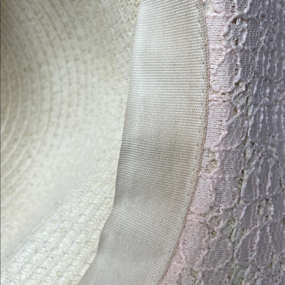 D&Y Cream and Pink Kids Sun Hat